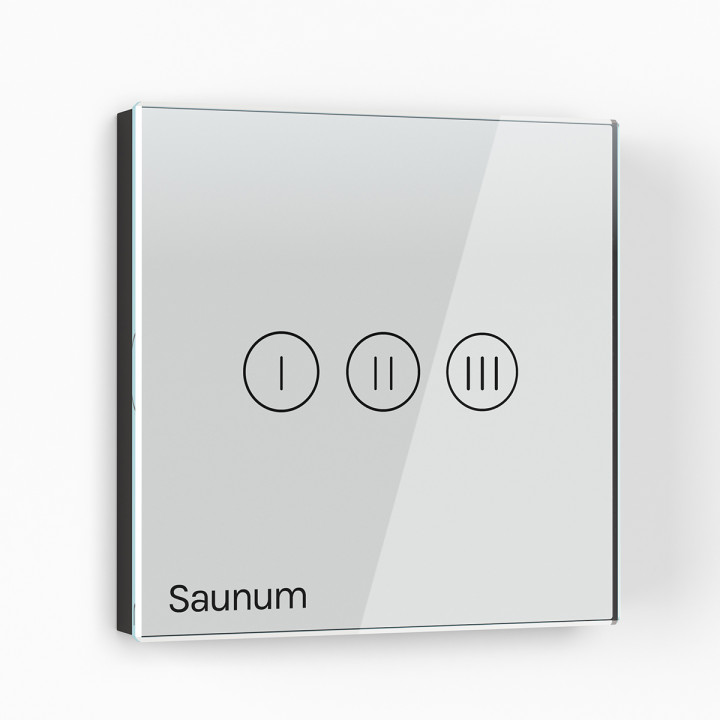 Κλιματιστικός έλεγχος για σάουνα SAUNUM Base S Solution, λευκός πίνακας ελέγχου