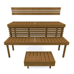 Αρθρωτός πάγκος σάουνας STANDART, Thermo-aspen 