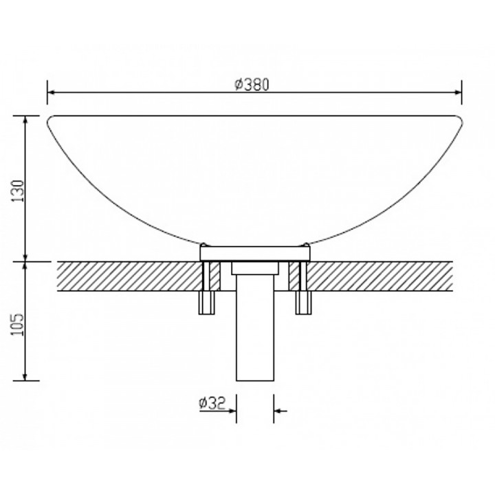 Φωτιστικό μπολ CARIITTI, διαμέτρου 380 mm