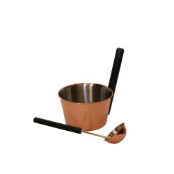 SAUNIA ανοξείδωτο σετ 4 l, μαύρη λαβή 