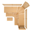 Προκατασκευασμένος πάγκος σάουνας PREMIUM, Alder - 2