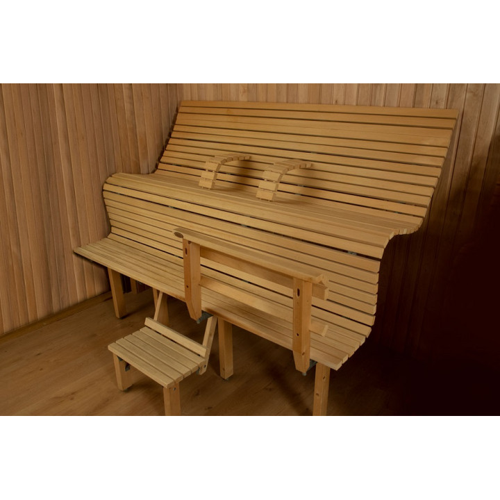 Αρθρωτός πάγκος σάουνας ERGONOMIC, Θερμο ασπεν