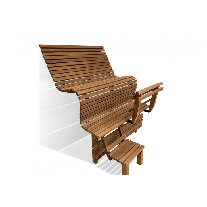 Αρθρωτός πάγκος σάουνας ERGONOMIC, Θερμο ασπεν