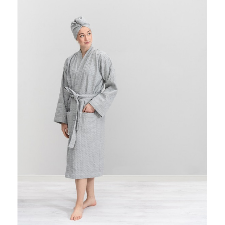 Μπουρνούζι, L / XL, Ανοιχτό γκρι
