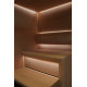 CARIITTI Sauna Linear Glass - Εφαρμογή οπτικών ινών