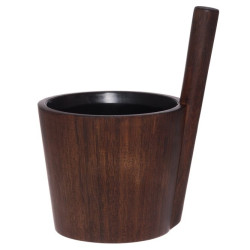 Κουβάς σάουνας Rento Dark Bamboo με μαύρο ένθετο, 5 λίτρα 
