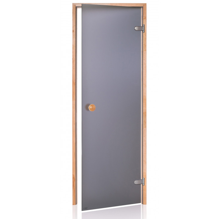 Γυάλινες πόρτες σάουνας AD STANDART, Ματ γυαλί, 70 x 190, Alder, Ματ γκρι