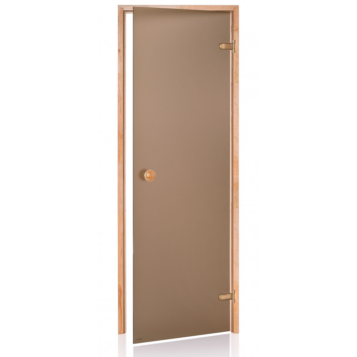 Γυάλινες πόρτες σάουνας AD STANDART, Ματ γυαλί, 80 x 200, Alder, Χάλκινο ματ