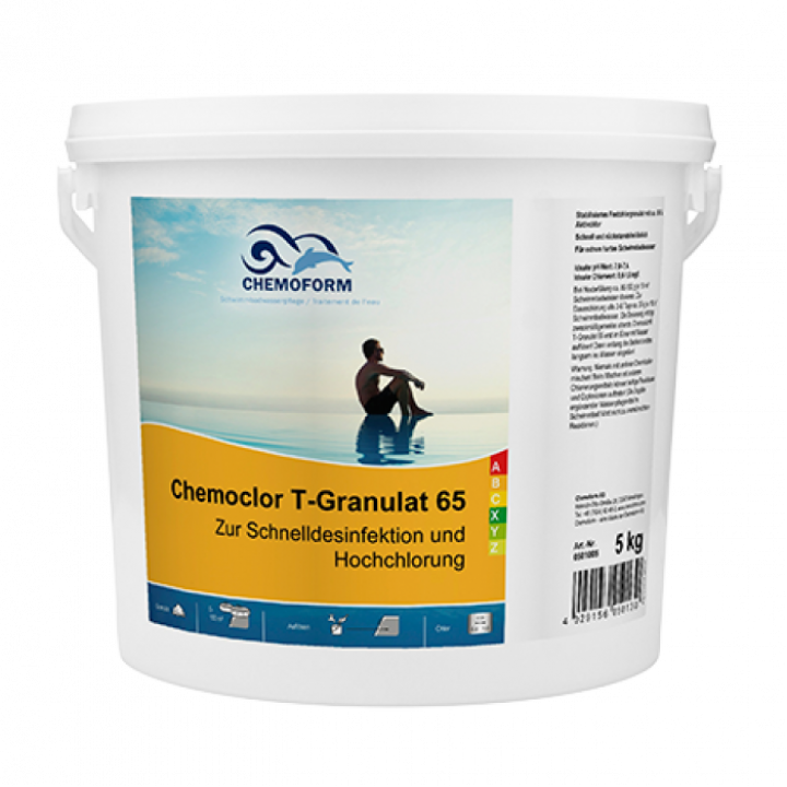 Γρήγορη διάλυση κόκκων χλωρίου, 5 kg