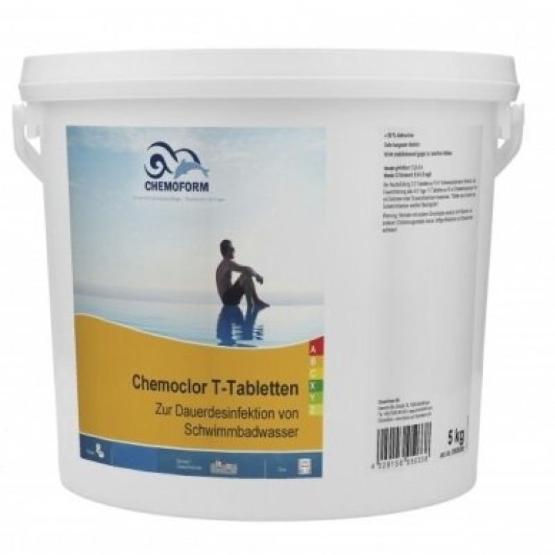 Χλώριο βραδείας διάλυσης CHEMOCLOR T-Tablets 20 g, 5 kg