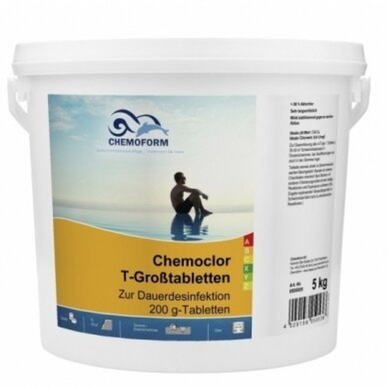 Χλώριο βραδείας διάλυσης CHEMOCLOR T-Tablets 200 g, 5 kg