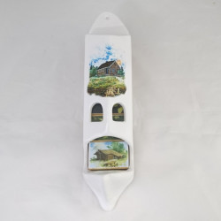 Κεραμική θήκη σπιρτόκουτου με 5 σπιρτόκουτα 