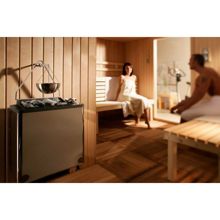 Ηλεκτρικός θερμαντήρας σάουνας - EOS BI-O Tec, 6 kW, φινίρισμα ανθρακί μαργαριταριού