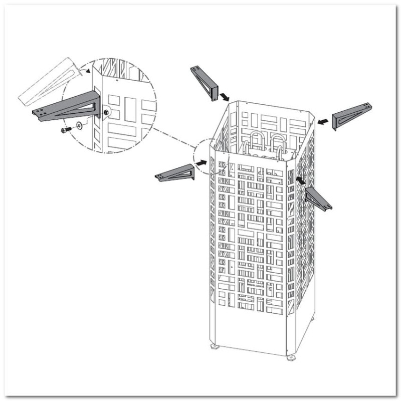 Βάσεις στήριξης για το περίβλημα του φούρνου EOS Edge