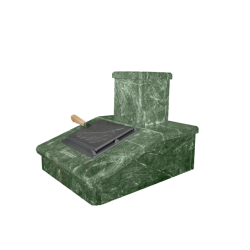 Πέτρινο φινίρισμα καμινάδας, σερπεντίνη, 290 χλστ  Πέτρινο φινίρισμα καμινάδας, σερπεντίνη, 290 χλστ