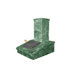 Πέτρινο φινίρισμα καμινάδας, σερπεντίνη, 540 χλστ  Πέτρινο φινίρισμα καμινάδας, σερπεντίνη, 540 χλστ