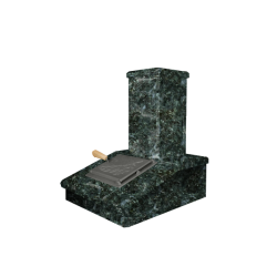 Πέτρινο φινίρισμα καμινάδας, σκούρο Serpentine, 540 mm 