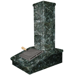 Πέτρινο φινίρισμα καμινάδας, σκούρο Serpentine, 790 mm  Πέτρινο φινίρισμα καμινάδας, σκούρο Serpentine, 790 mm