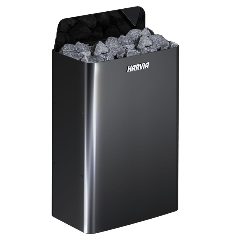 Ηλεκτρικός θερμαντήρας σάουνας - HARVIA The Wall Black Steel SW90E 9 kW