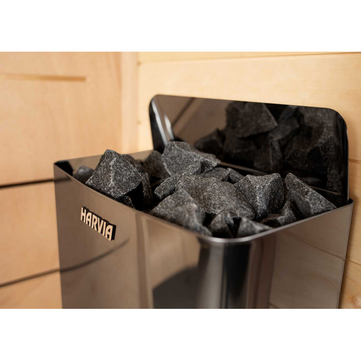 Ηλεκτρικός θερμαντήρας σάουνας - HARVIA The Wall Black Steel SW45E 4,5 kW