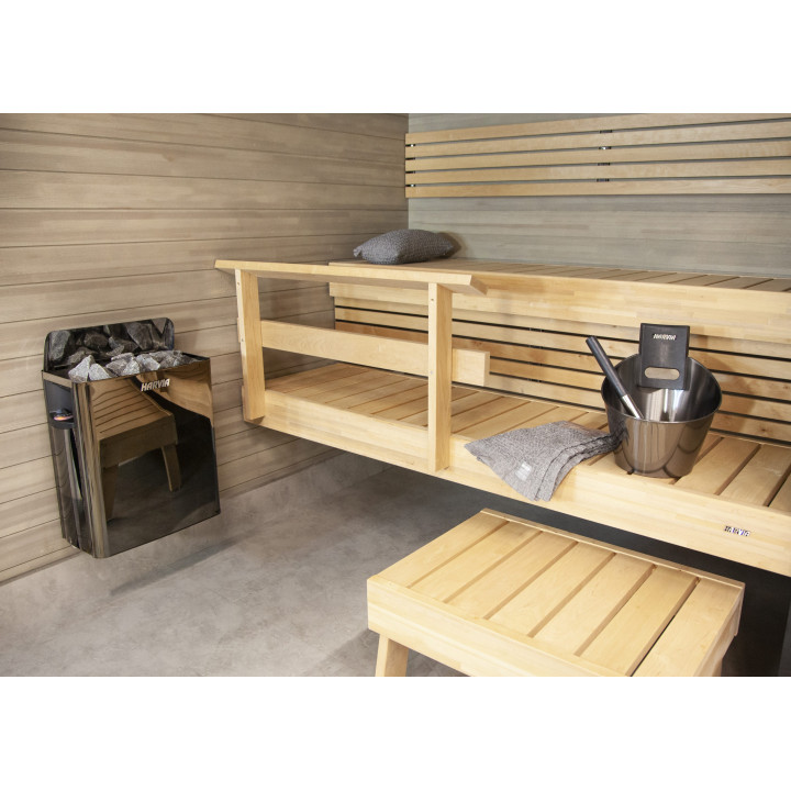 Ηλεκτρικός θερμαντήρας σάουνας - HARVIA The Wall Black Steel SW45 4,5 kW
