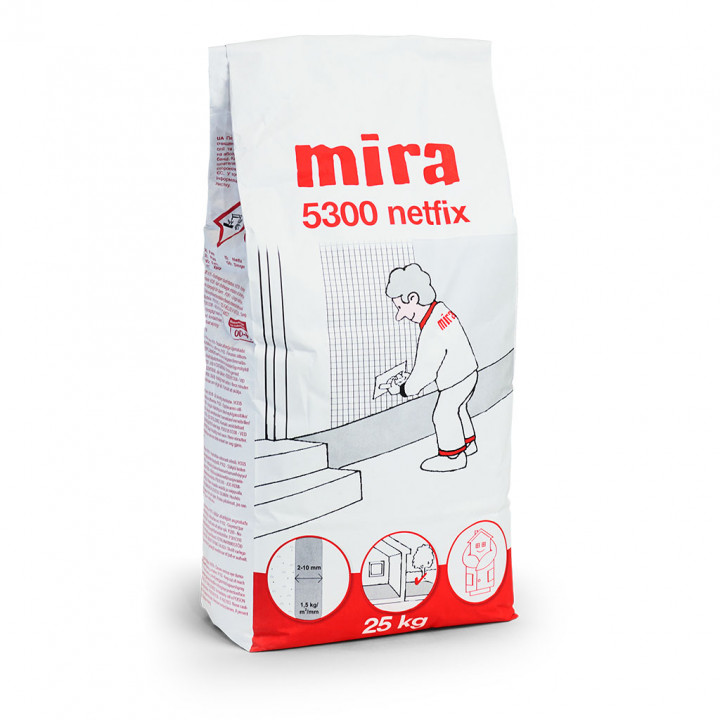 Ενισχυμένη κόλλα-οπλισμός σοβάς MIRA 5300 Netfix