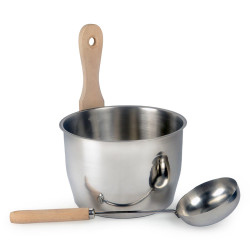 Σετ κουβά και κουτάλας σάουνας, MORE STEAM, OPTIMAL 4 L  Σετ κουβά και κουτάλας σάουνας, MORE STEAM, OPTIMAL 4 L