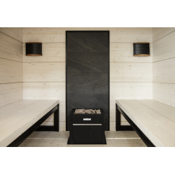 Πέτρινος τοίχος HARVIA, Μαύρος σκελετός  Πέτρινος τοίχος HARVIA, Μαύρος σκελετός