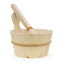 SAWO Ξύλινος κάδος 4 λίτρων και κουτάλα 36 cm, πεύκο - 3