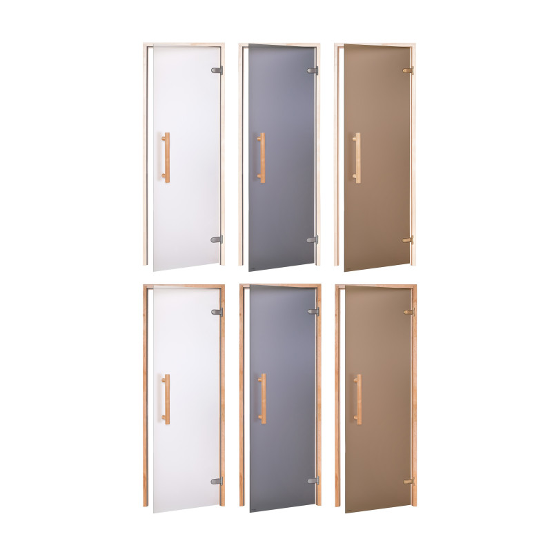 AD NATURAL γυάλινες πόρτες σάουνας, ματ γυαλί