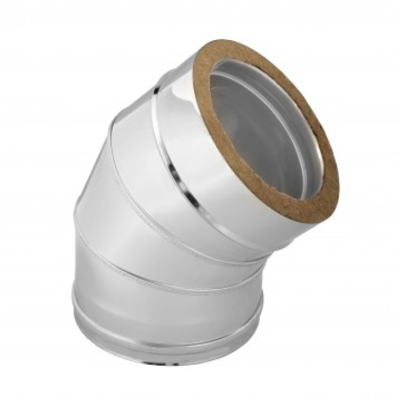 Μονωμένος αγκώνας διπλού τοιχώματος 45