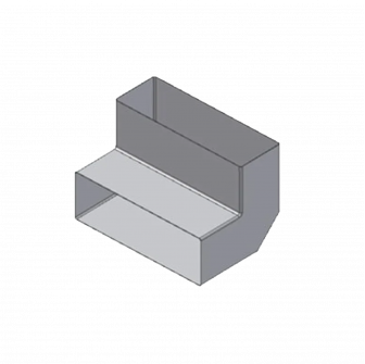 Στενό αγκώνα 50x150, 90°