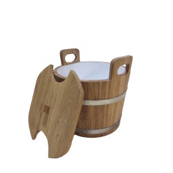 Δρύινο μπολ με καπάκι, 24 λίτρα 