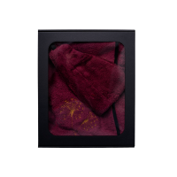 Σετ δώρου σε κουτί δώρου για ΑΥΤΗΝ. Γυναικείο καπέλο και ποδιά σάουνας - ΜΠΟΡΝΤΟ