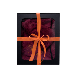 Σετ δώρου σε κουτί δώρου για ΑΥΤΗΝ. Γυναικείο καπέλο και ποδιά σάουνας - ΜΠΟΡΝΤΟ 