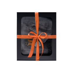 Σετ δώρου σε κουτί δώρου για ΑΥΤΟΝ. Ανδρικό καπέλο και ποδιά σάουνας - ΓΚΡΙ 