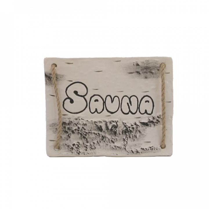 Πλάκα πόρτας SAUNA, σημύδα