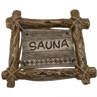 Πλάκα πόρτας SAUNA με σκελετό κλαδιών
