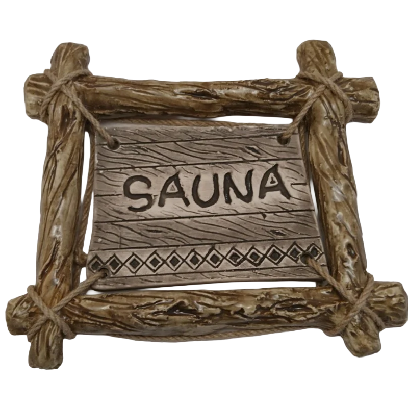 Πλάκα πόρτας SAUNA με σκελετό κλαδιών