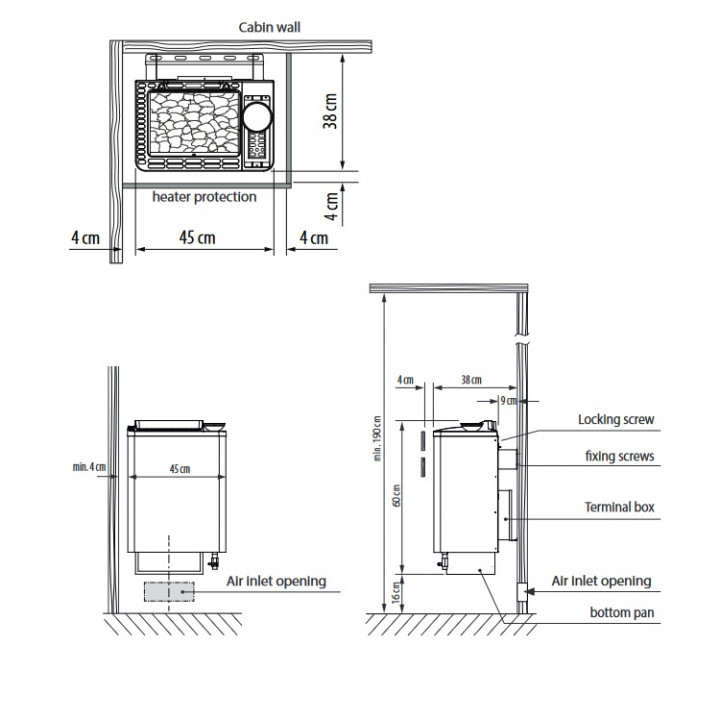 Ηλεκτρικός θερμαντήρας σάουνας - EOS BI-O Tec, 6 kW, φινίρισμα ανθρακί μαργαριταριού