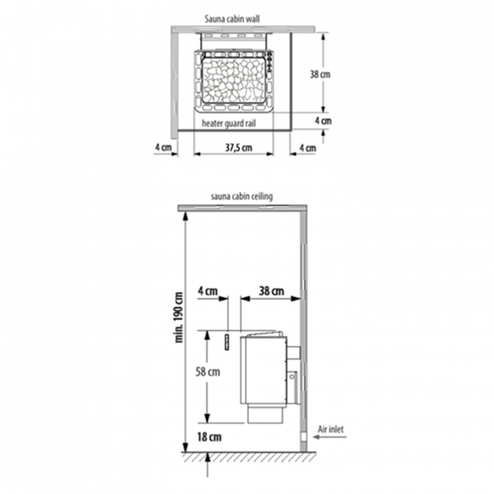 Ηλεκτρικός θερμαντήρας σάουνας - EOS Thermat W 4,5 kW