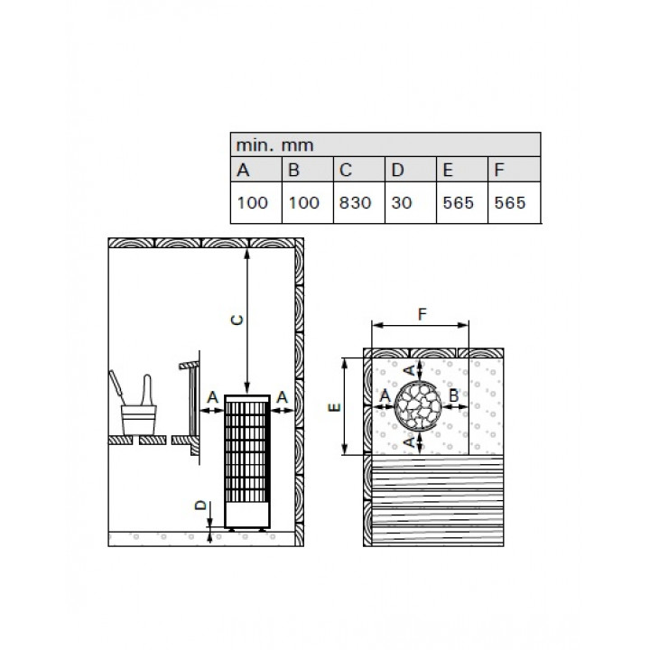 Ηλεκτρικός θερμαντήρας σάουνας - HARVIA Cilindro PC110E 10,8 kW