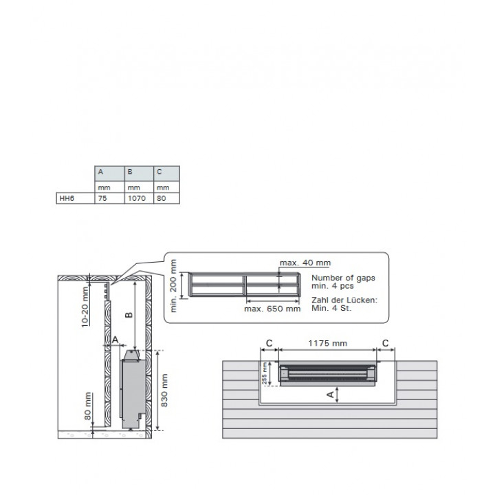 Ηλεκτρικός θερμαντήρας σάουνας - HARVIA Hidden Heater HH6 6,0 kW