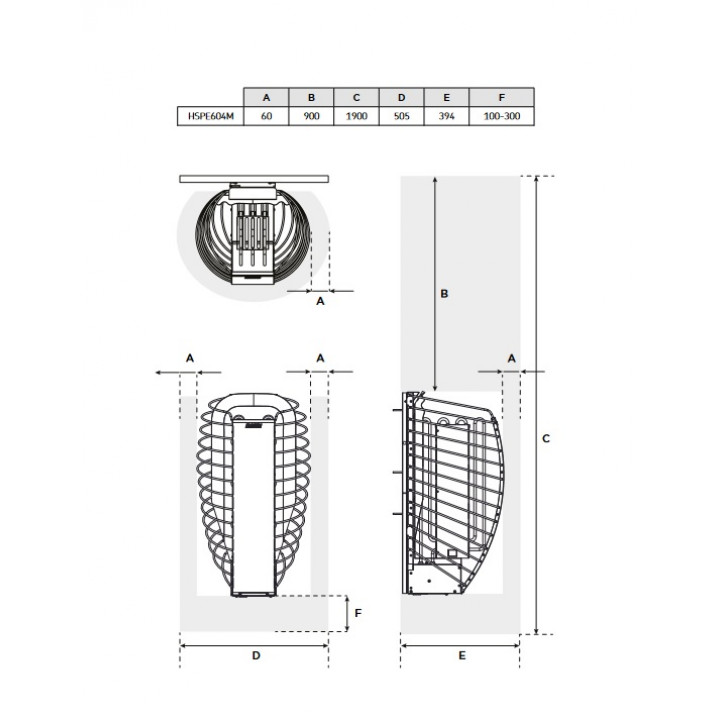 Ηλεκτρικοί θερμαντήρες σάουνας - HARVIA Spirit SP60FC 6,0 kW Fenix WiFi set