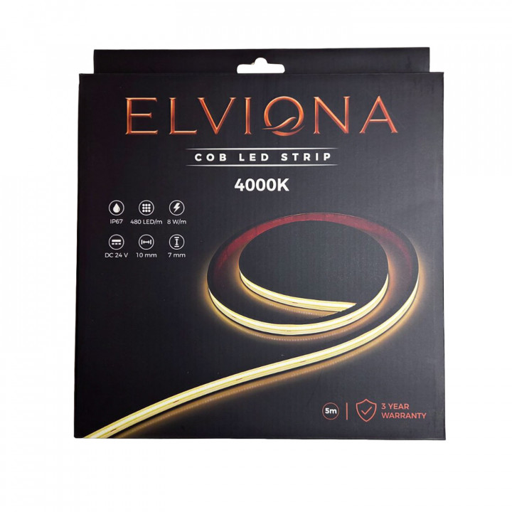 Λωρίδα σάουνας Elviona COB LED , 4000 K, 5 m