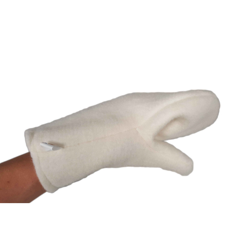 Μάλλινο λευκό γάντι για σάουνα