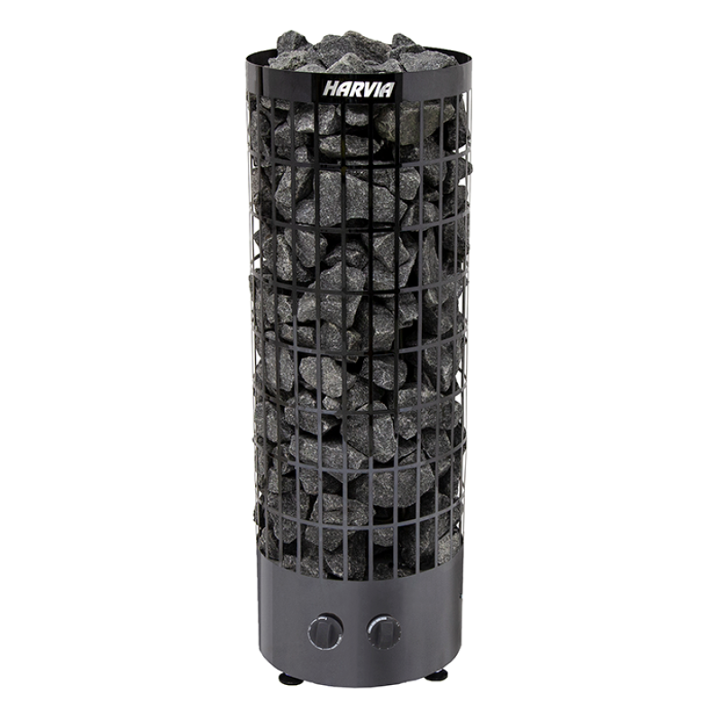 Ηλεκτρικός θερμαντήρας σάουνας - HARVIA Cilindro Μαύρος Ατσάλι PC90 9 kW