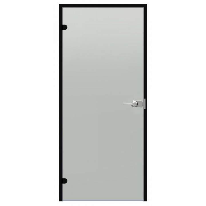 Γυάλινη πόρτα Harvia Black Line με κλειδαριά, σατινέ, 7x21, μαύρο πλαίσιο αλουμινίου