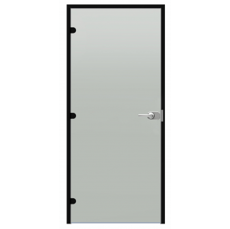 Γυάλινη πόρτα Harvia Black Line με κλειδαριά, σατινέ, 9x21, μαύρο πλαίσιο αλουμινίου