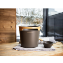 Σετ κουβά και κουτάλας σάουνας HARVIA Helmi, σκούρο καφέ - 3